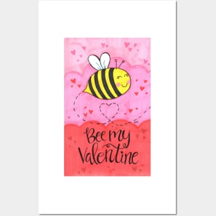 Bee My Valentine Posters and Art